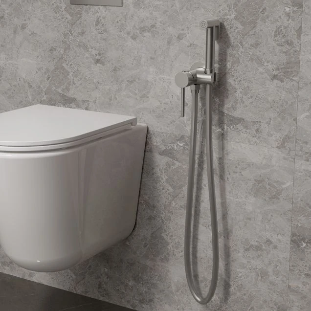 Гигиенический душ VHFW-101BN из латуни в комплекте со смесителем, брашированный никель