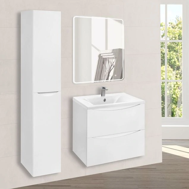 Тумба под раковину Mia 600 подвесная, 2 выкатных ящика soft close, G.White