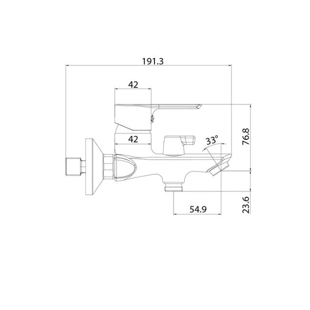 Смеситель для ванны, Sole, IDDIS, SOLSB02i02WA