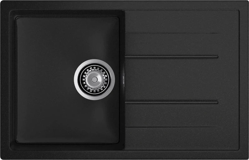 Мойка GranFest Quadro Q-780L с крылом, чёрная