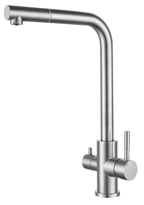 Смеситель для кухни GranFest Quarz Z-5421 нержавеющая сталь