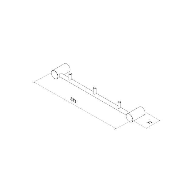 Планка на 3 крючка, нержавеющая сталь, Petite, золото матовое, IDDIS, PETG0S3i41