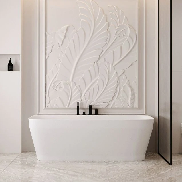 Ванна из искусственного камня ABBER Stein AS9616 белая матовая