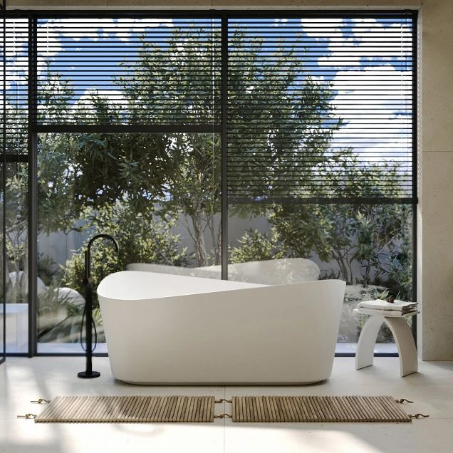 Ванна из искусственного камня ABBER Stein AS9609 белая матовая