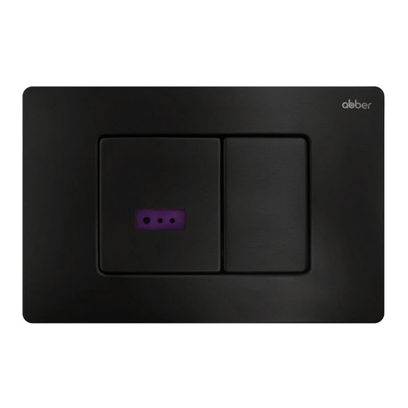 Кнопка смыва сенсорная Abber AC0122SMB, чёрная матовая