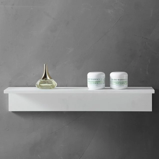 Полочка для ванной комнаты ABBER Stein AS1654 белая матовая
