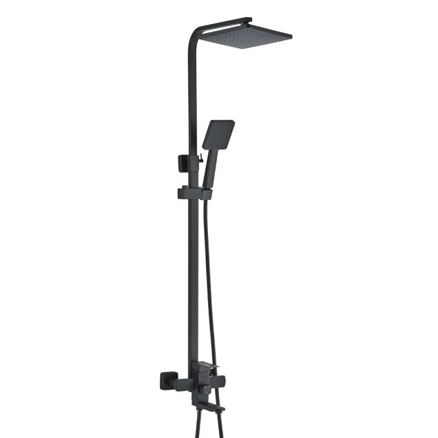 Душевая стойкасо смесителем для ванны черная KUBUS, KUB13-314Black