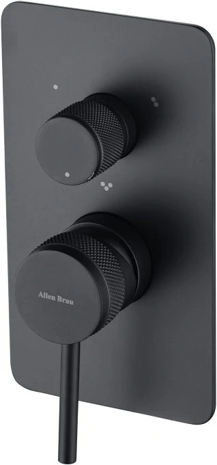 Смеситель для ванны Allen Brau Priority 5.31A11-31 (с внутренней частью, 3 выхода) черный матовый