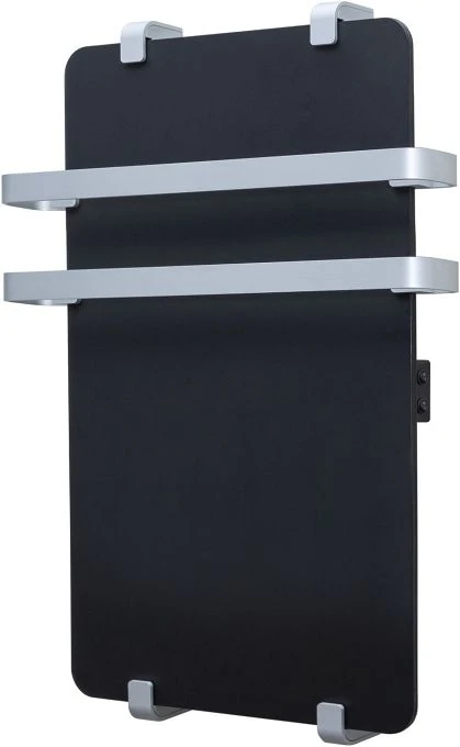 Полотенцесушитель электрический Allen Brau Infinity 100x44 с рейлингом 2.0 и креплением, серебро браш