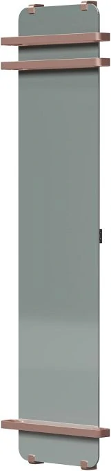 Полотенцесушитель электрический Allen Brau Infinity 180x44 с зеркалом, рейлингом 2.0 и креплением, медь браш