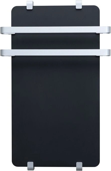 Полотенцесушитель электрический Allen Brau Infinity 80x44 с рейлингом 2.0 и креплением, серебро браш