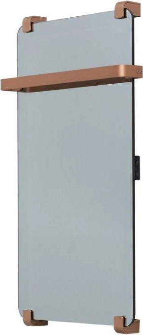 Полотенцесушитель электрический Allen Brau Infinity 80x44 с рейлингом и креплением, медь браш