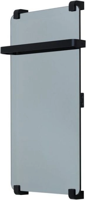 Полотенцесушитель электрический Allen Brau Infinity 80x44 с рейлингом и креплением, черный браш