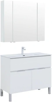 Мебель для ванной Aquanet Алвита New 100 1 ящик, 2 дверцы, белый матовый