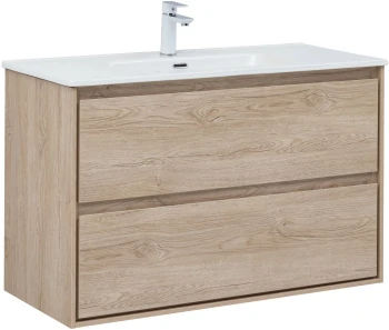 Тумба под раковину Aquanet Милан 100 дуб светлый