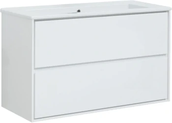 Тумба под раковину Aquanet Милан 105 белый глянец