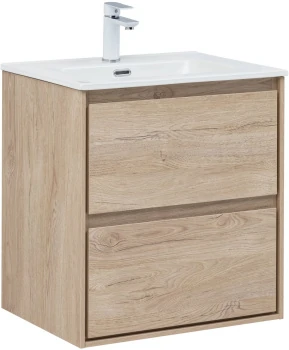 Тумба под раковину Aquanet Милан 60 дуб светлый