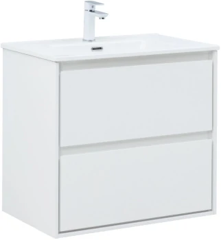 Тумба под раковину Aquanet Милан 70 белый глянец