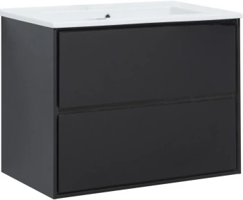 Тумба под раковину Aquanet Милан 80 черный глянец