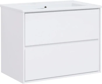 Тумба под раковину Aquanet Милан 85 белый глянец