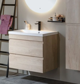 Тумба под раковину Aquanet Нота New 100 дуб светлый