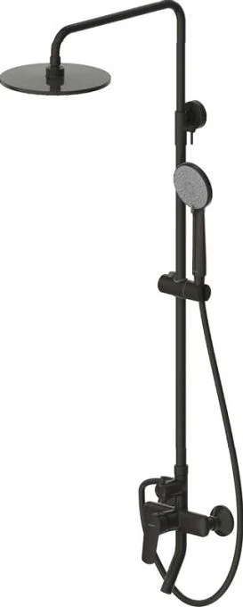 Душевая стойка Bravat Rhein F6429564BW-A-ENG матовая черная