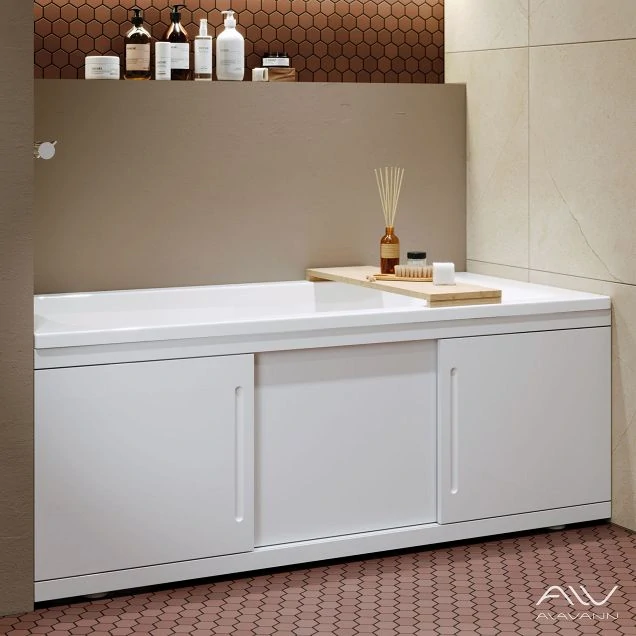 Экран под ванну Alavann Alt 170 раздвижной МДФ белый 2501