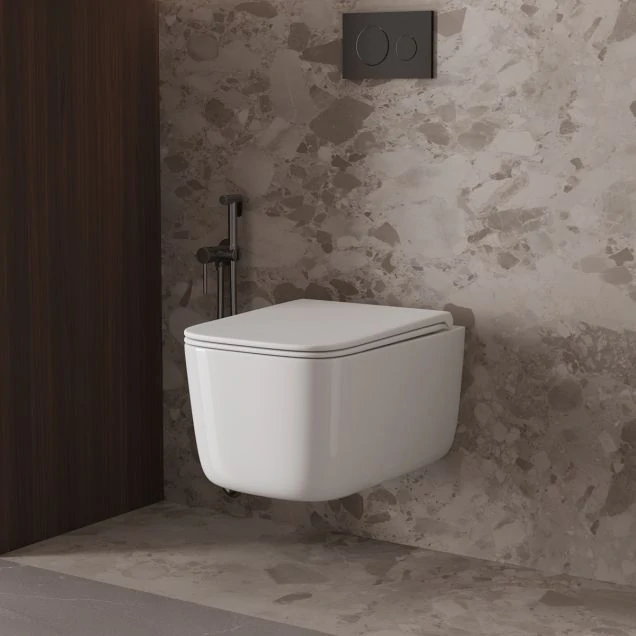 Унитаз подвесной Vincea Capri VT1-63T Tornado, цвет белый, ультратонкое сиденье soft-close