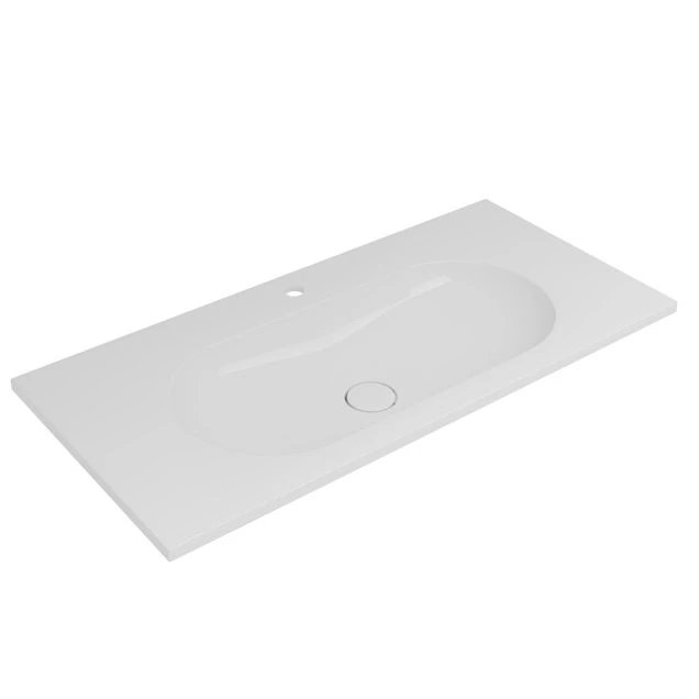 Раковина Vincea VCB-4H100W 100x48 гелькоут, цвет белый