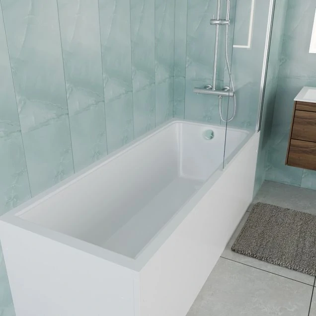 Ванна акриловая Vincea VBT-2G170-FR с каркасом 170х70 пристенная, цвет белый