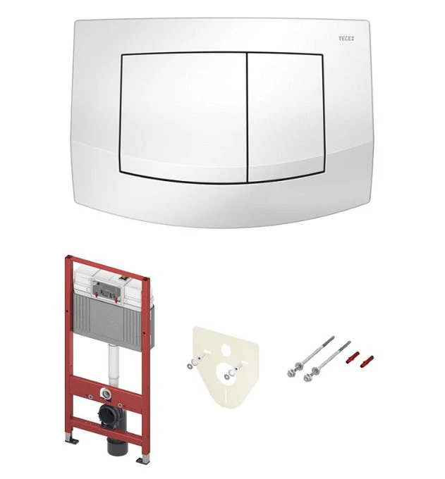 Инсталляция Tece Base K440200 для подвесного унитаза с клавишей смыва белый глянцевый