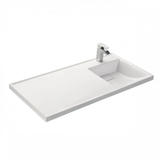 Раковина Aquaton Лондри 105 1A72223KLH010 белая правая