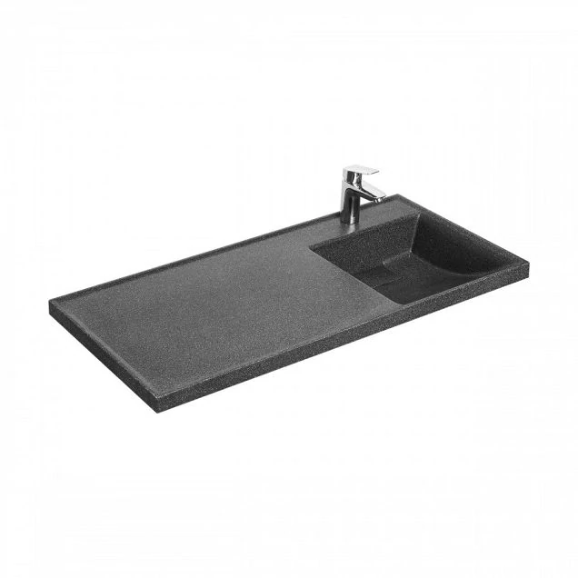 Раковина Aquaton Лондри 105 1A72223KLH21R графит правая