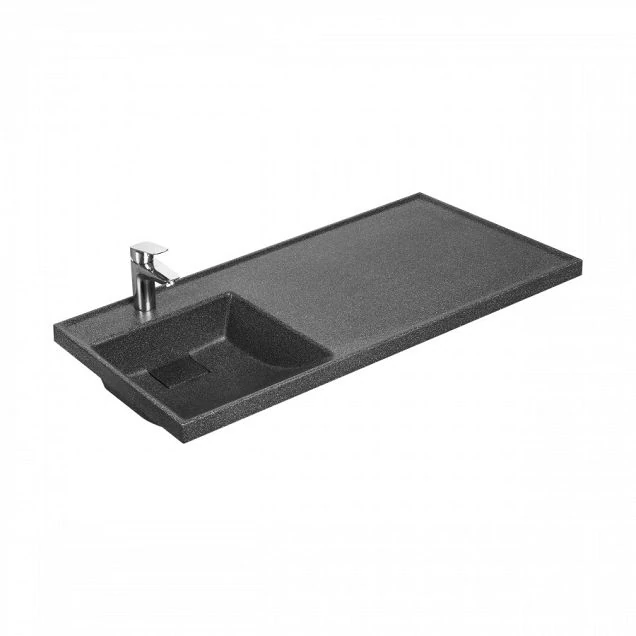 Раковина Aquaton Лондри 105 1A72833KLH21L графит левая