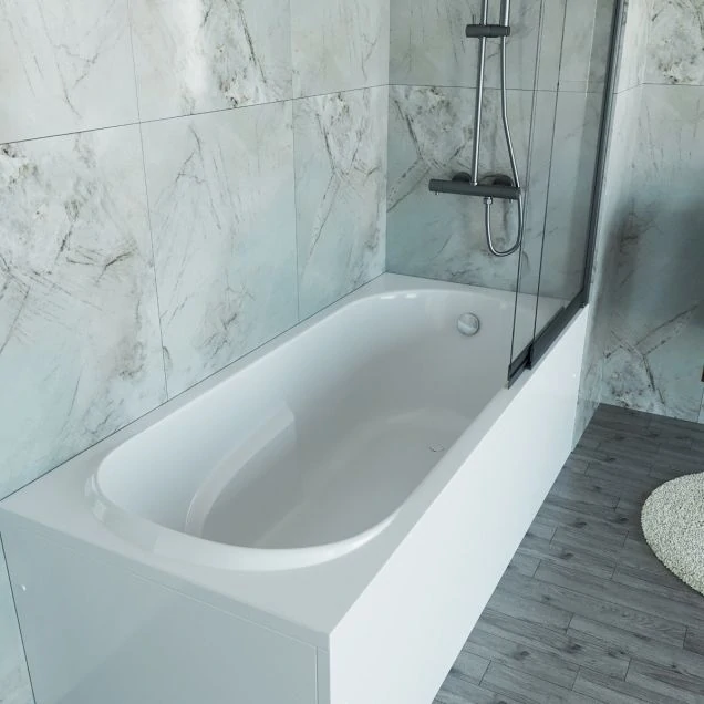 Ванна акриловая Vincea VBT-2A170-FR 170x75 с каркасом, пристенная, цвет белый