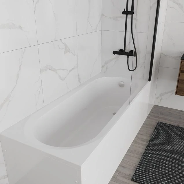 Ванна акриловая Vincea VBT-2B170-FR 170х70 с каркасом, пристенная, цвет белый