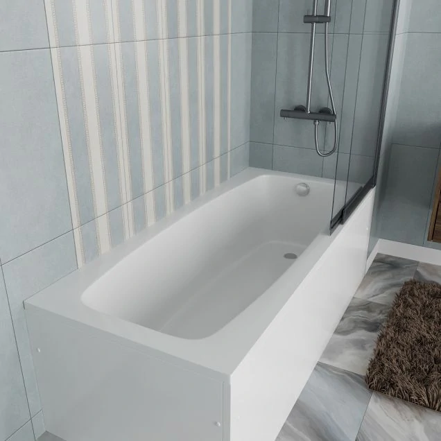 Ванна акриловая Vincea VBT-2S170-FR 170х75 с каркасом, пристенная, цвет белый