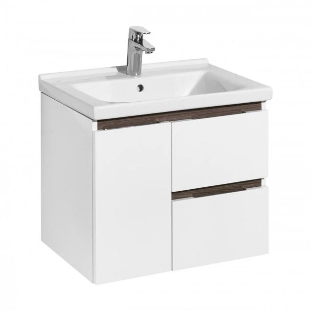 Тумба под раковину Aquaton Рене 60 1A258501NRC80 белый, грецкий орех