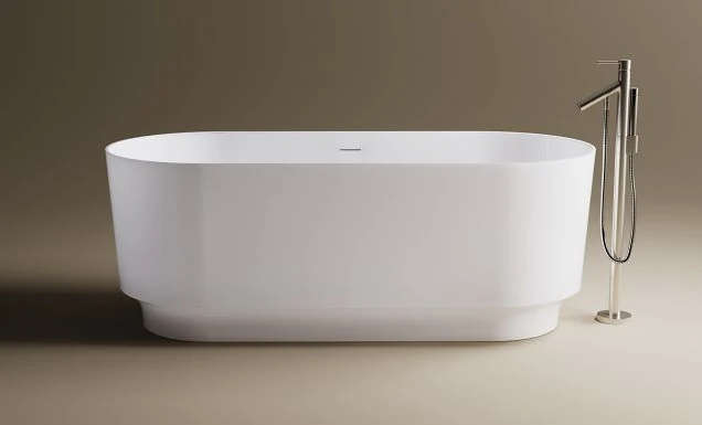 Ванна из литьевого мрамора Astra-Form Аквариус 170х75 Solid Surface с интегрированным переливом