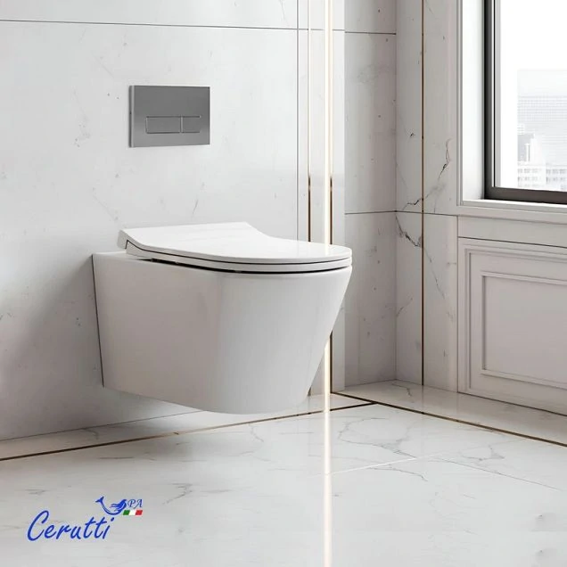 Унитаз подвесной Ceruttispa Ireneo Aria Tornado CT12148 безободковый (490х340х360)