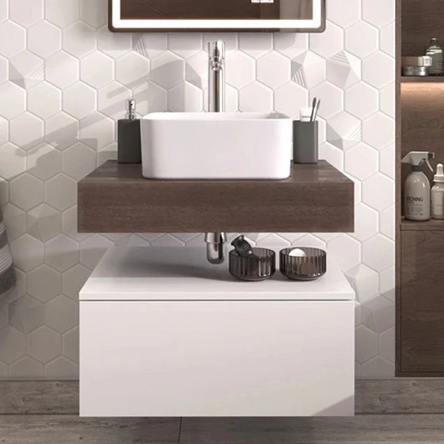 Тумба подвесная без столешницы Velvex Unit tp.UNI.50.1Y белый глянец, 50 см