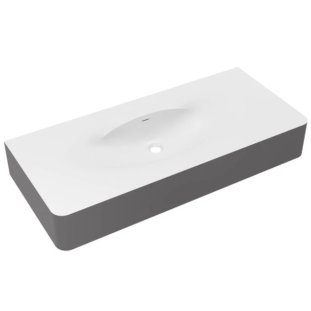Раковина Каприз (Caprise) VCB-4CA120MWG, Corian, цвет белый матовый + серый матовый