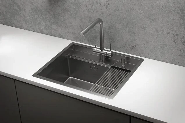 Мойка кухонная Granula Kitchen Space 6051 сталь сатин, 60х51 см, прямоугольная