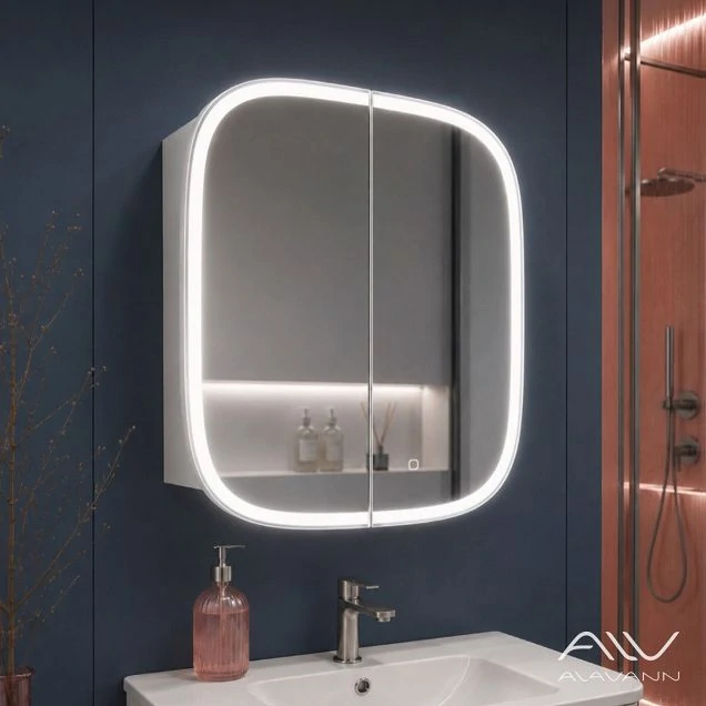 Зеркальный шкаф трюмо Alavann Rado Vizazh 80x80 с приближением, подсветкой, сенсорное