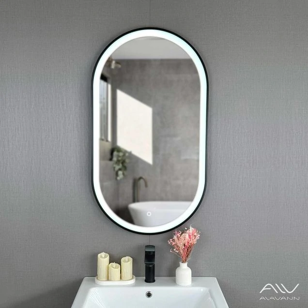 Зеркало Alavann Wave 90 с подсветкой