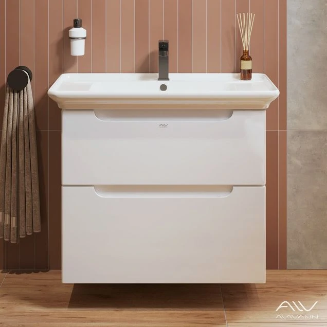 Тумба с раковиной Alavann Berta 75 белая (ум. Дуглас 75)