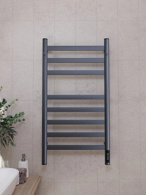 Полотенцесушитель электрический APEXTERMO Сфера SF10184GF 800x400 с крючками, графит металлик