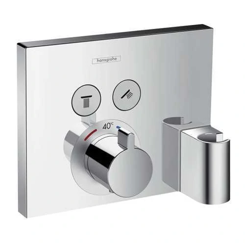 Термостат Hansgrohe ShowerSelect 15765000 на 2 потребителя со шланговым подсоединениям(внешняя час