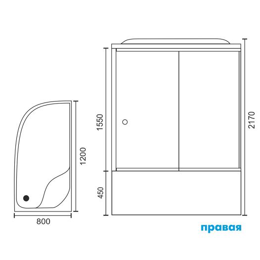 Душевая кабина Royal Bath RB 8120BK1-T-CH