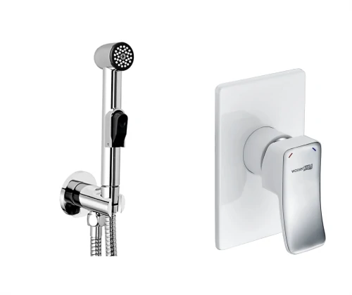 Встраиваемый комплект для биде WasserKRAFT A010657 WHITE с шлангом 120 см